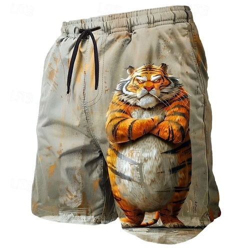 Animal Print Beach Shorts