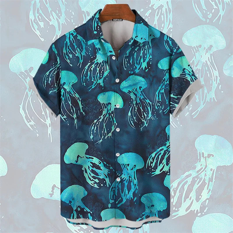 Ocean Graphic Hawaiian Oversized T-shirt
