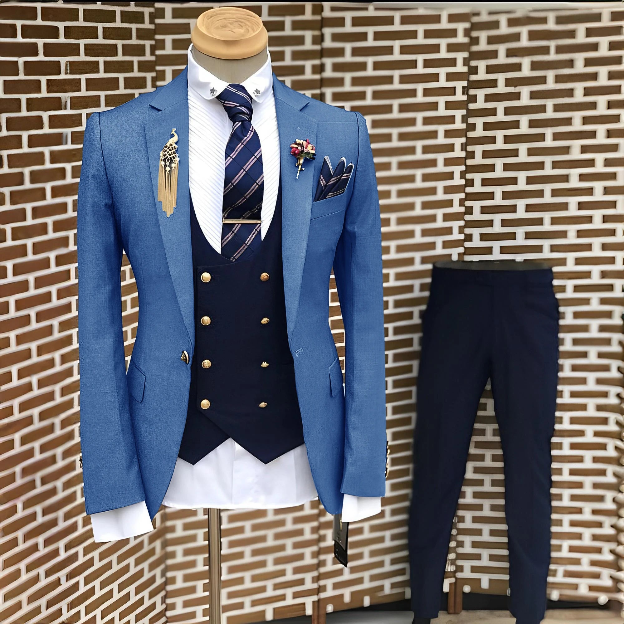 Men's Slim Fit 3-Piece Suit