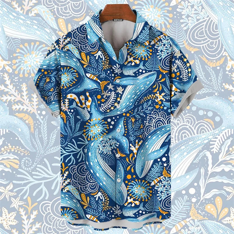 Ocean Graphic Hawaiian Oversized T-shirt