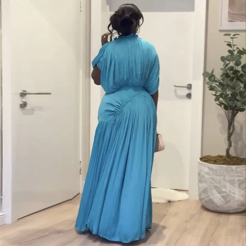 Elegant Ruched Maxi Summer Dress