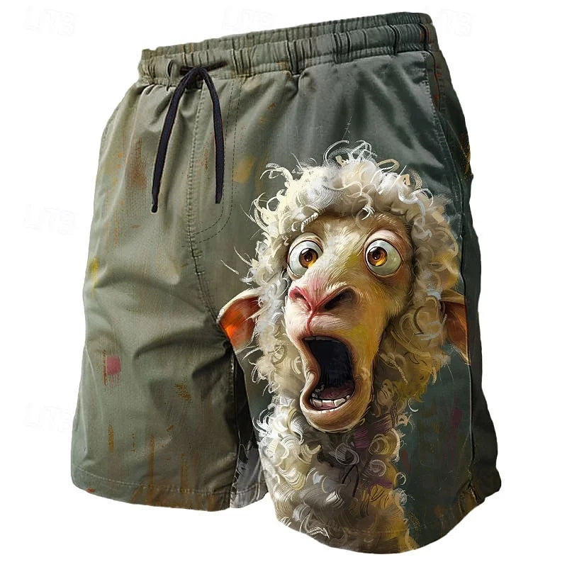 Animal Print Beach Shorts