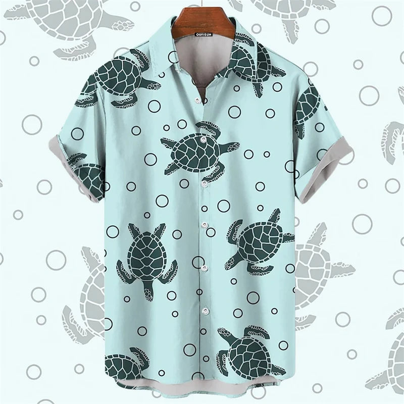 Ocean Graphic Hawaiian Oversized T-shirt